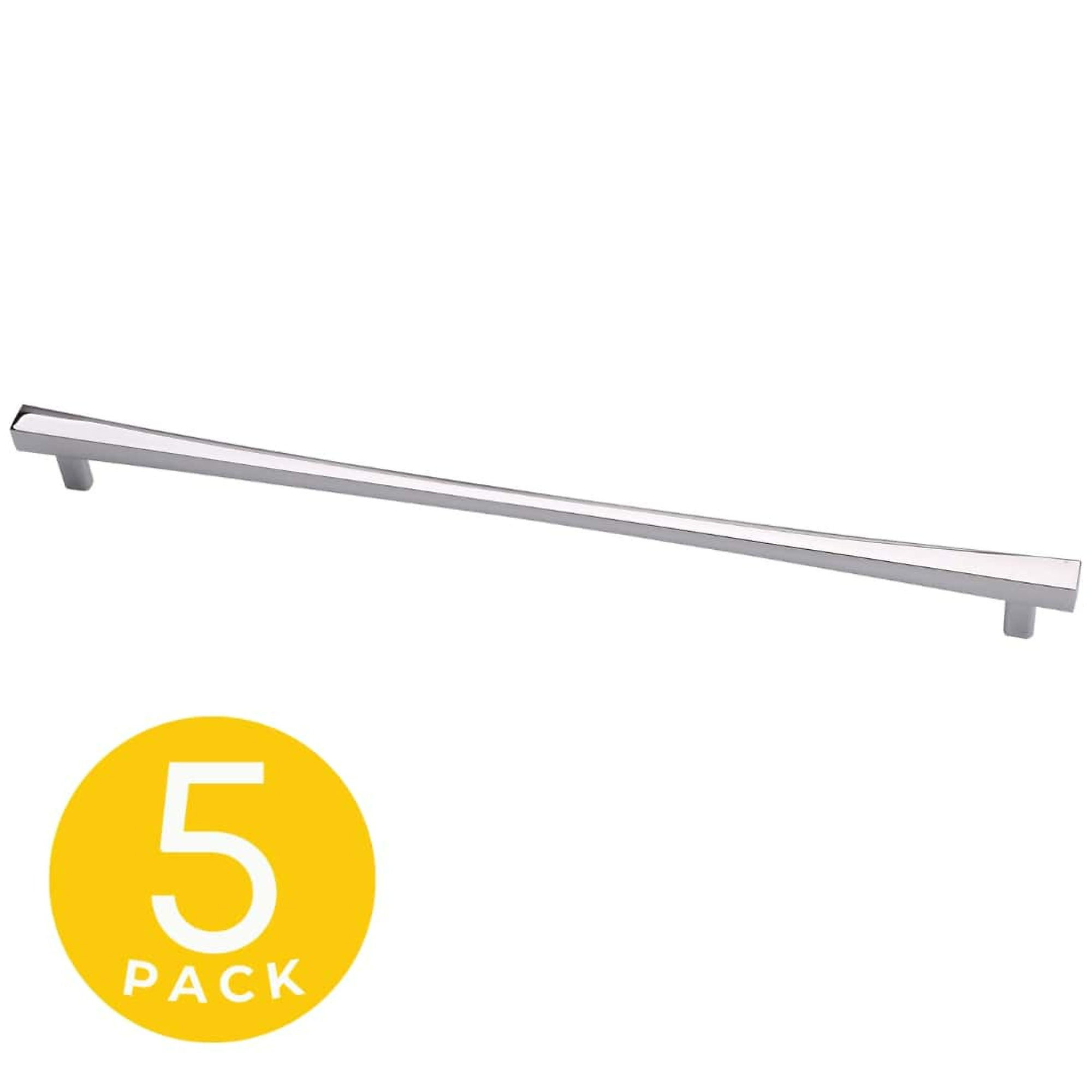 Sapphire Elite Series Modern Cabinet Handle/Pull — 6.25in. Center-to-Center, Polished Chrome, 5-Pack, Model# SP-2334B-160-CP-5